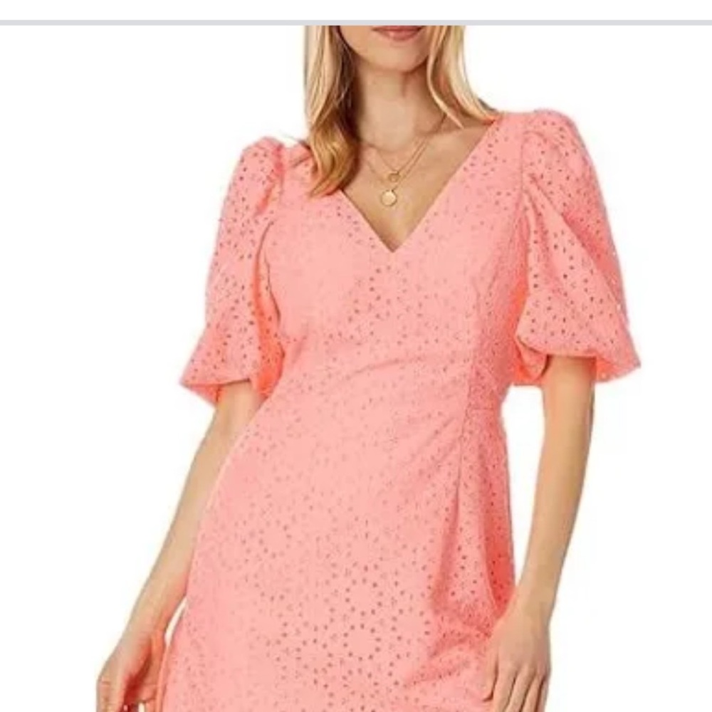 NWT Lilly Pulitzer Celestina Coral Eyelet romper